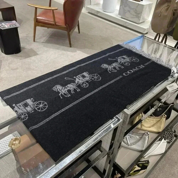 Coach Accessories - COACH Classic Horse And Carriage Oversized Muffler CK714 BLK